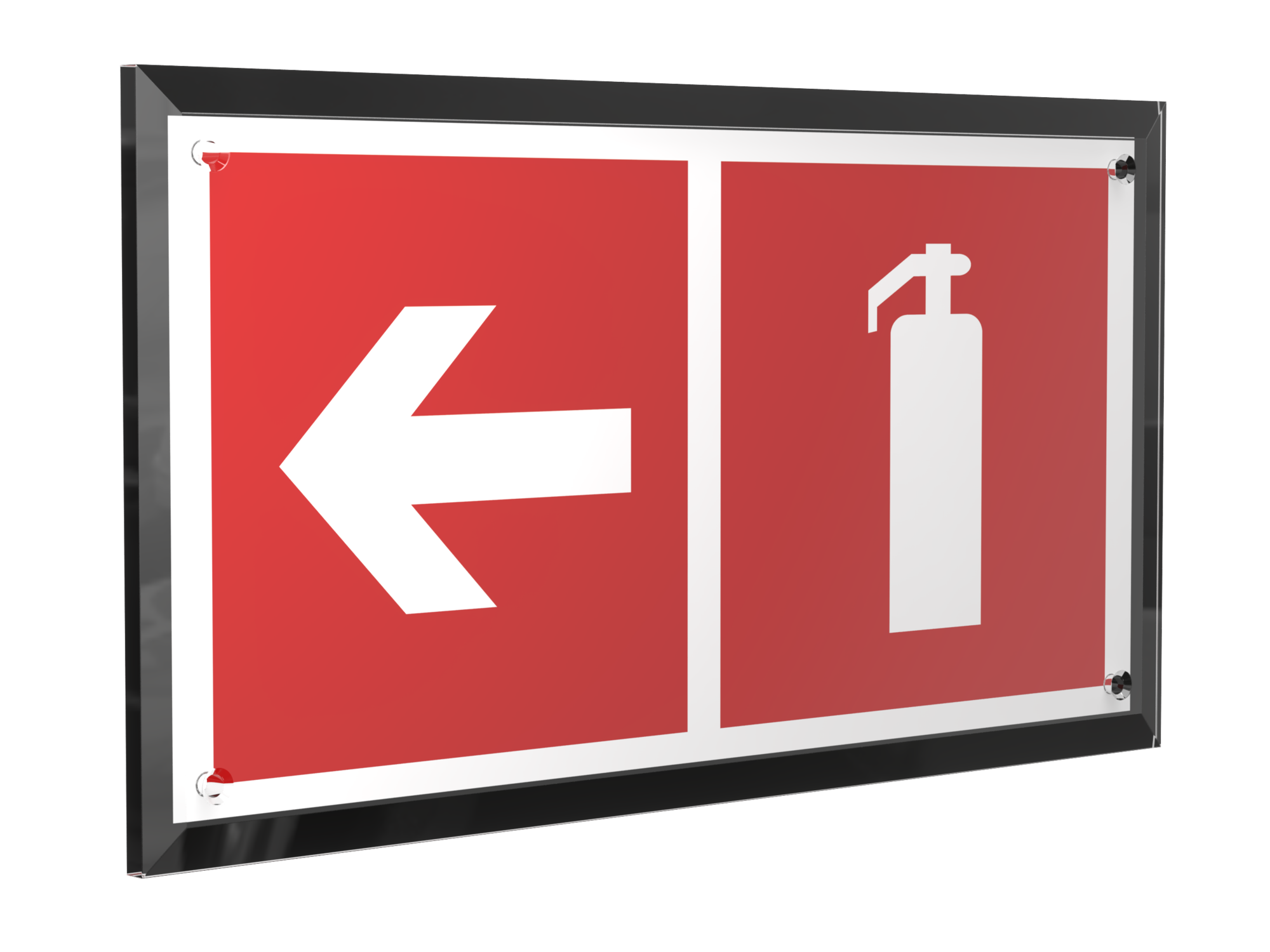 Знак безопасности PT-32178-Black.F32''Указ. движения к огнетушителю налево''