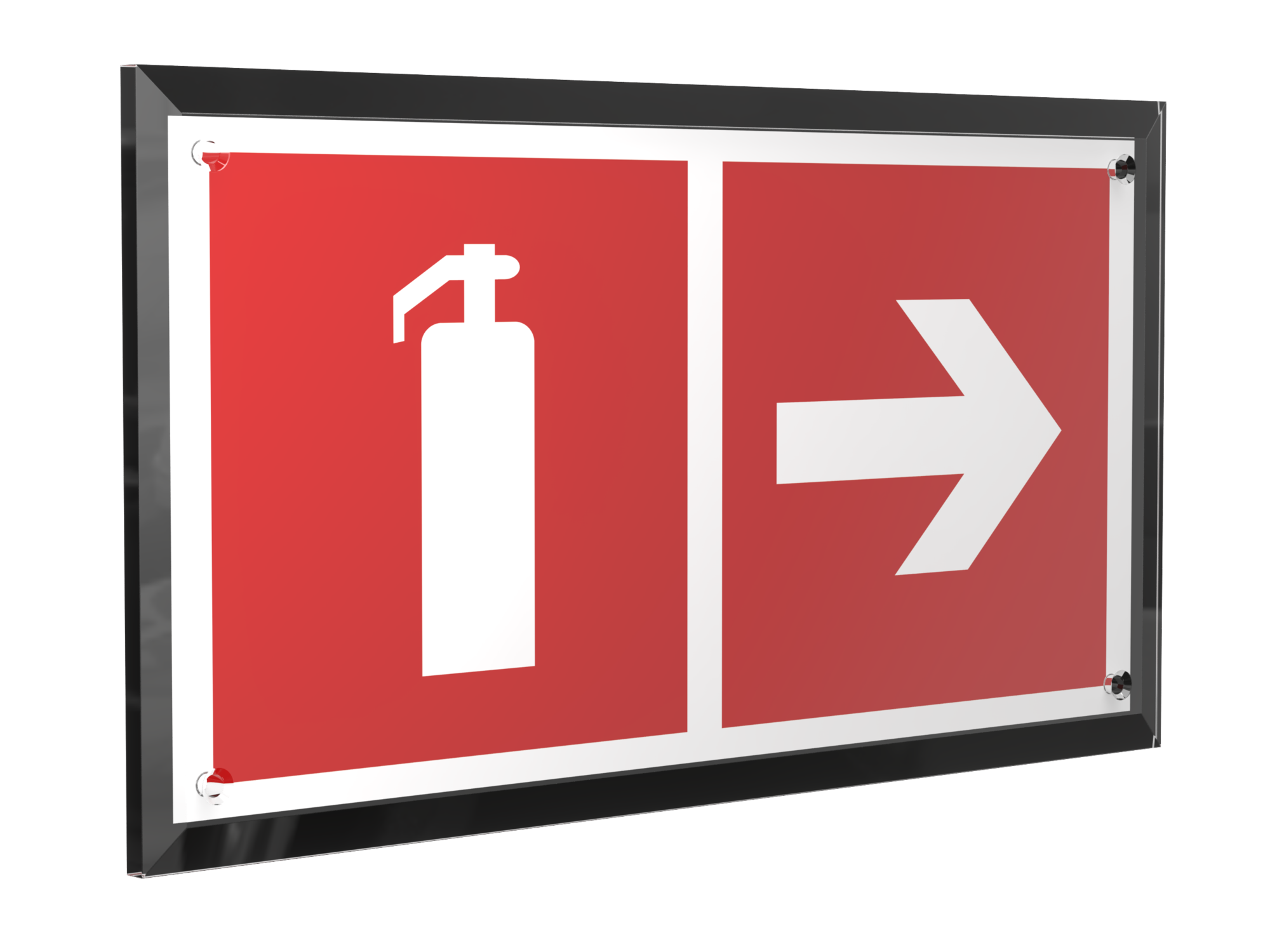 Знак безопасности PT-32178-Black.F33''Указ. движения к огнетушителю направо''