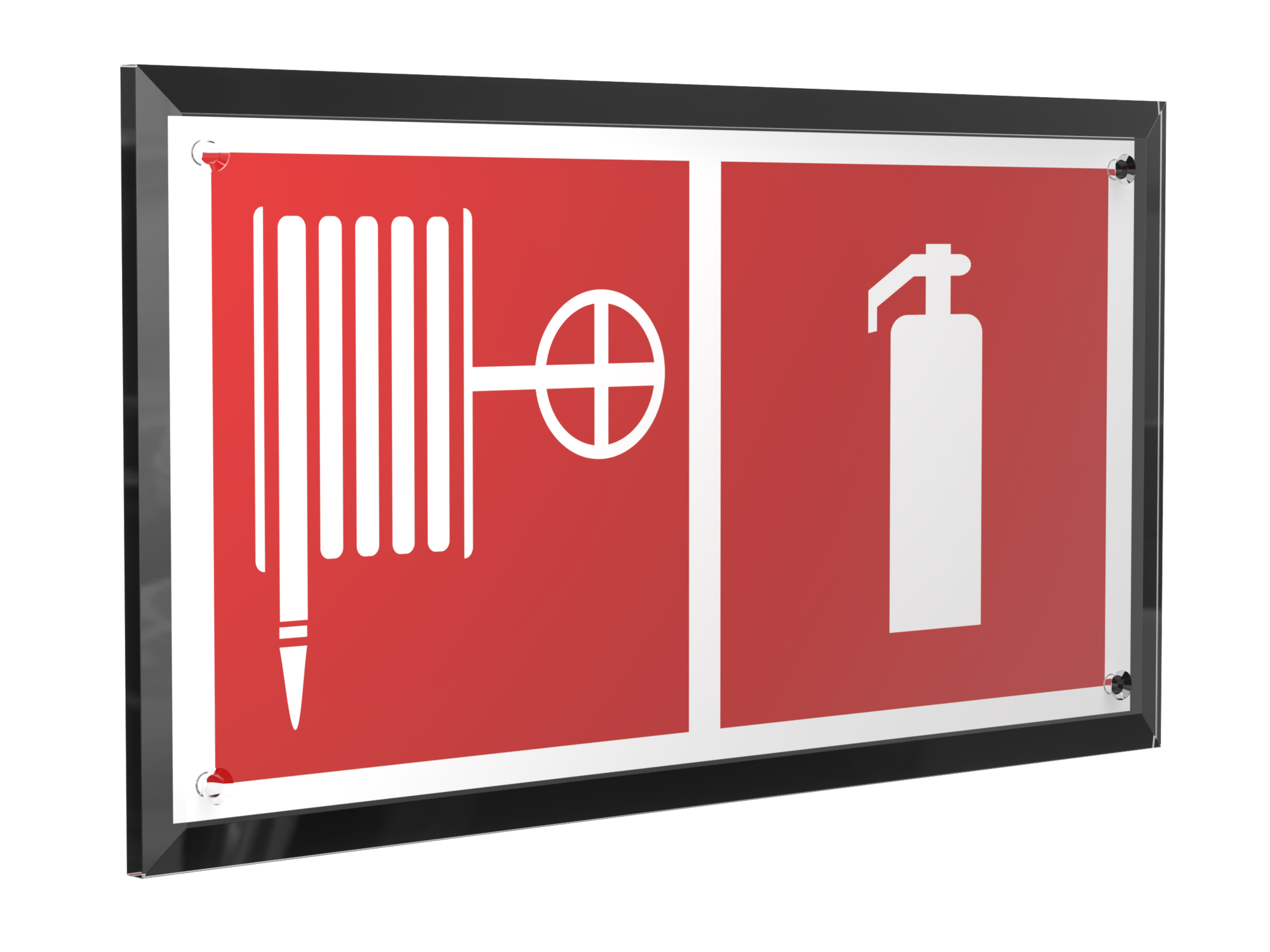 Знак безопасности PT-32178-Black.F35''Пожарный кран и огнетушитель''