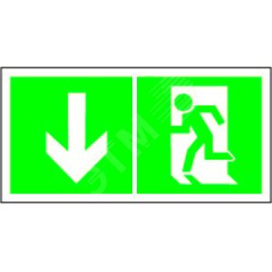 Изображение товара Знак безопасности для эвакуационного выхода левосторонний 350х175 мм