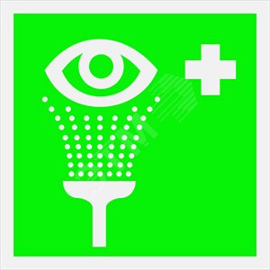 Знак безопасности BL-1515.EC04''Пункт обработки глаз''