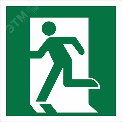 Изображение товара Знак безопасности BL-1515.E01-01''Выход здесь (лев.)'' (шт)