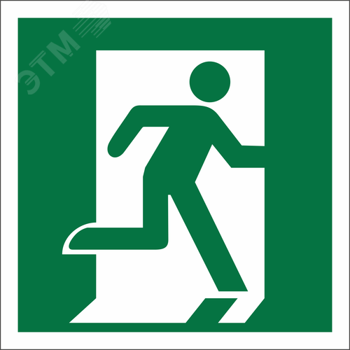 Изображение товара Знак безопасности BL-2020B.E01-02''Выход здесь (прав.)'' (шт)