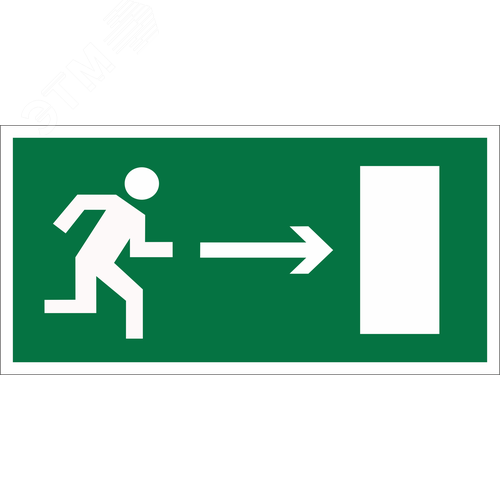 Изображение товара Знак безопасности BL-3015B.E03''Напр. к эвакуационному выходу направо'' (шт)