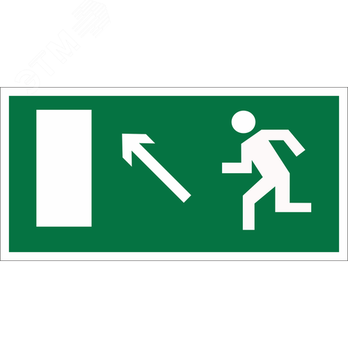 Изображение товара Знак безопасности NPU-2010.E06''Напр. к эвакуационному выходу налево вверх'' (шт)