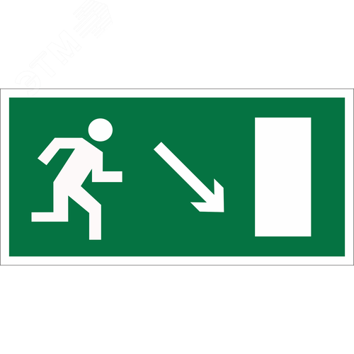 Изображение товара Знак безопасности BL-2010B.E07''Напр. к эвакуационному выходу направо вниз'' (шт)