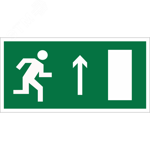 Изображение товара Знак безопасности BL-3015B.E11''Напр. к эвакуационному выходу прямо (прав.)'' (шт)
