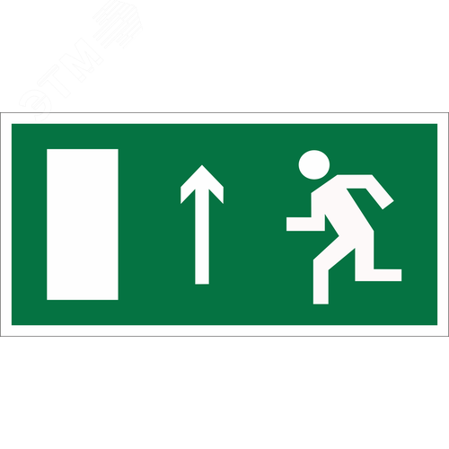 Изображение товара Знак безопасности BL-3015B.E12''Напр. к эвакуационному выходу прямо (лев.)'' (шт)