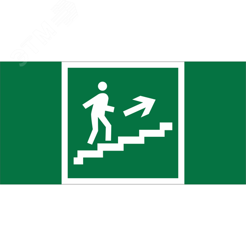 Изображение товара Знак безопасности BL-3517.E15''Напр. к эвакуац. выходу по лестн. вверх (прав.)'' (шт)