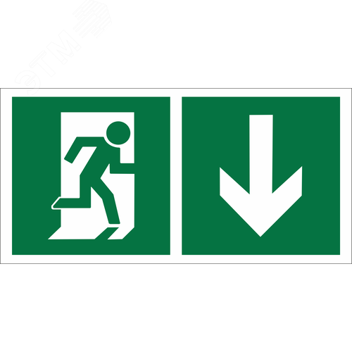 Изображение товара Знак безопасности BL-3517.E39''Указ. двери эвакуац. выхода (прав.)'' (шт)