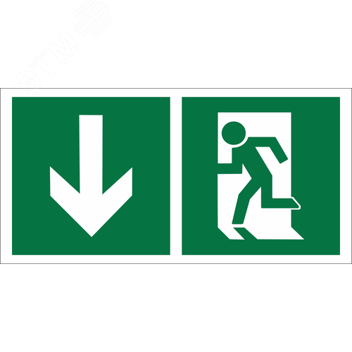 Знак безопасности NPU-3015.E40''Указ. двери эвакуац. выхода (левостор.)'' - фото 1