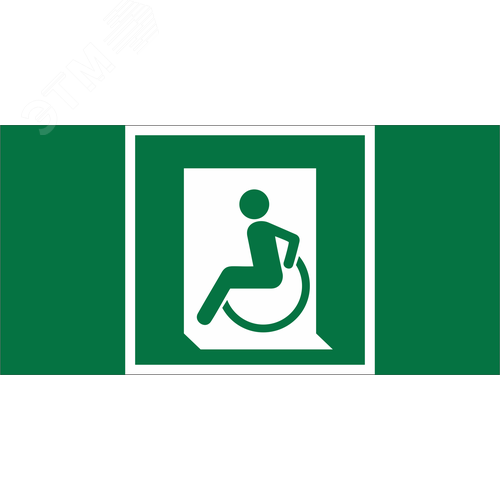 Знак безопасности BL-3015A.E60-01''Выход для МГН здесь (левосторонний)'' - фото 1