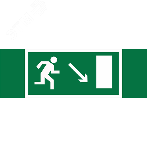 Знак безопасности NPU-3311.E07''Напр. к эвакуационному выходу направо вниз'' - фото 1