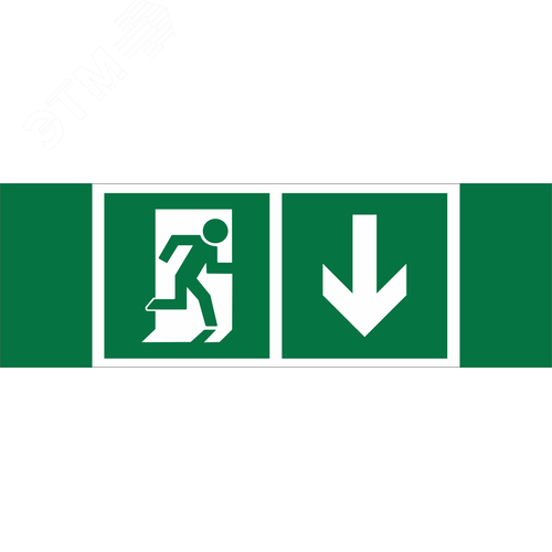 Знак безопасности NPU-3413.E39''Указ. двери эвакуац. выхода (прав.)'' - фото 1