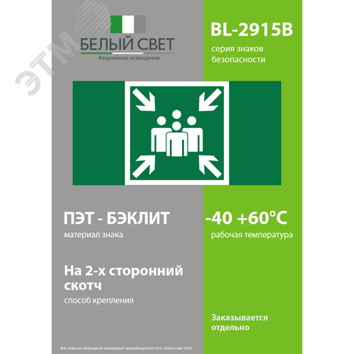Знак безопасности BL-2915B.E21''Пункт (место) сбора'' - фото 3