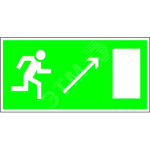 Знак безопасности PP-36162.E05''Напр. к эвакуационному выходу направо вверх'' - фото 1