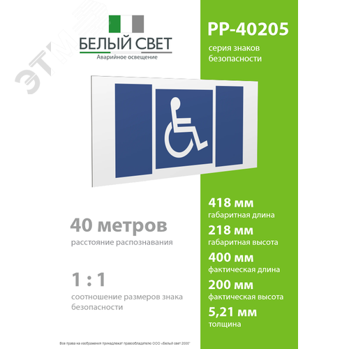 Знак безопасности PP-40205.D02''Символы доступ. для инвалидов всех категорий'' - фото 4