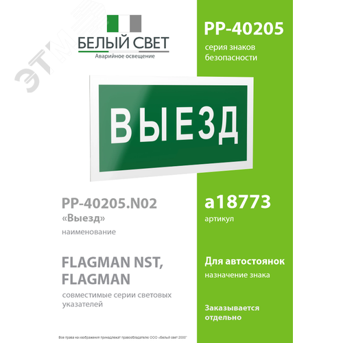Знак безопасности PP-40205.N02''Выезд'' - фото 2