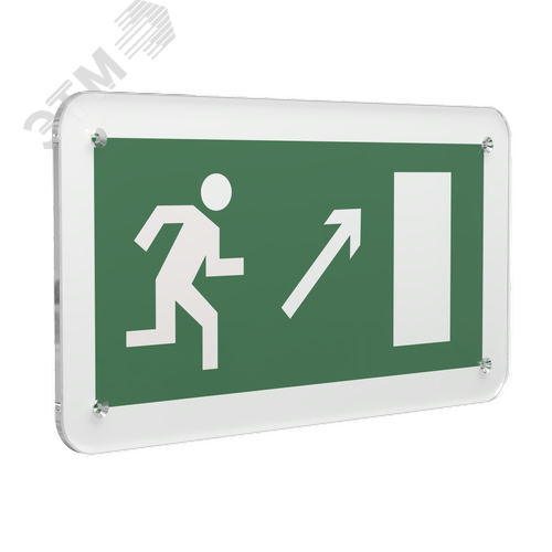 Знак безопасности PS-33186.E05''Напр. к эвакуационному выходу направо вверх'' - фото 1