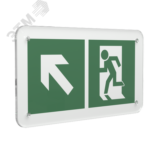 Знак безопасности PS-33186.E34''Напр. к эвакуационному выходу налево вверх'' - фото 1
