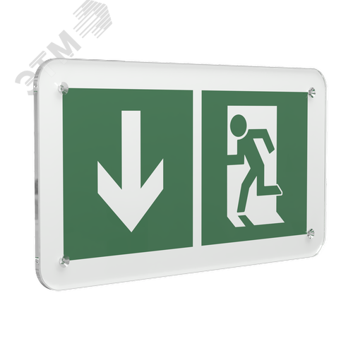 Знак безопасности PS-33186.E40''Указ. двери эвакуац. выхода (левостор.)'' - фото 1