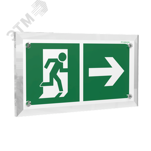 Знак безопасности PT-12228.E35''Напр. к эвакуационному выходу направо'' - фото 1