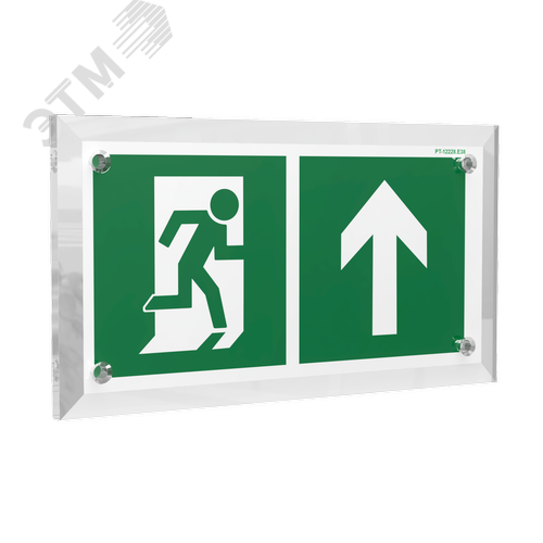 Знак безопасности PT-17328.E38''Напр. к эвакуационному выходу прямо'' - фото 1