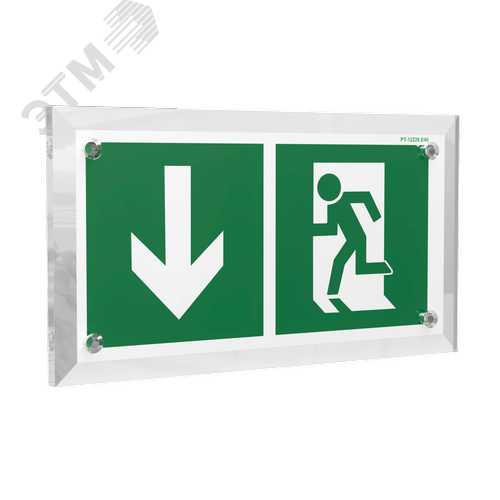 Знак безопасности PT-17328.E40''Указ. двери эвакуац. выхода (левостор.)'' - фото 1