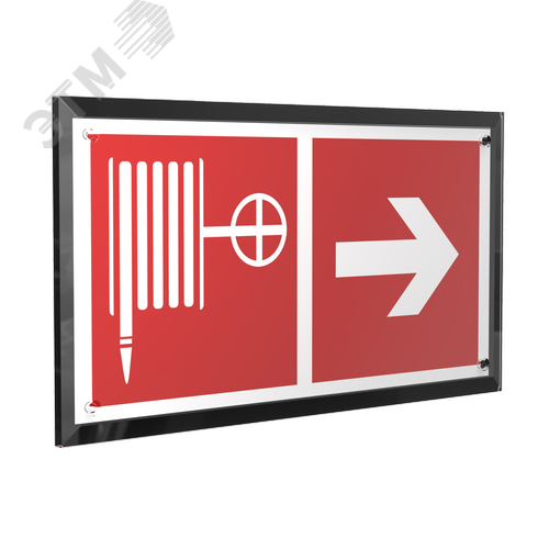 Знак безопасности PT-32178-Black.F31''Указ. движения к пожарному крану направо'' - фото 1