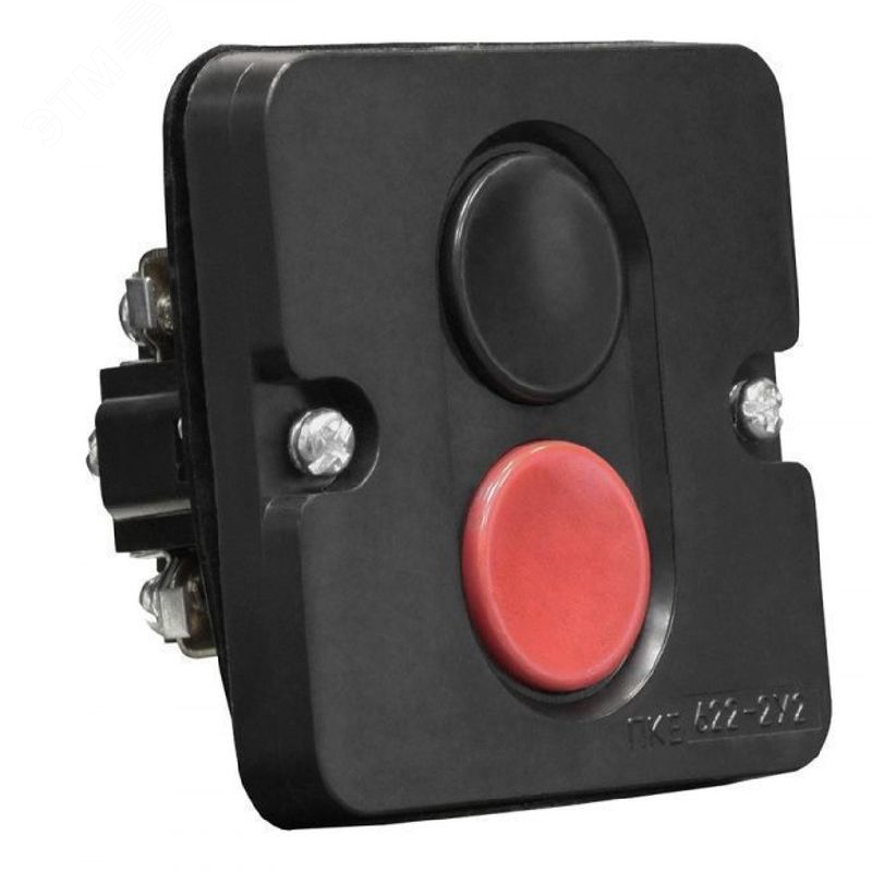 Изображение товара Пост кнопочный ПКЕ 612 для электромонтажа 660В 2 поста IP40