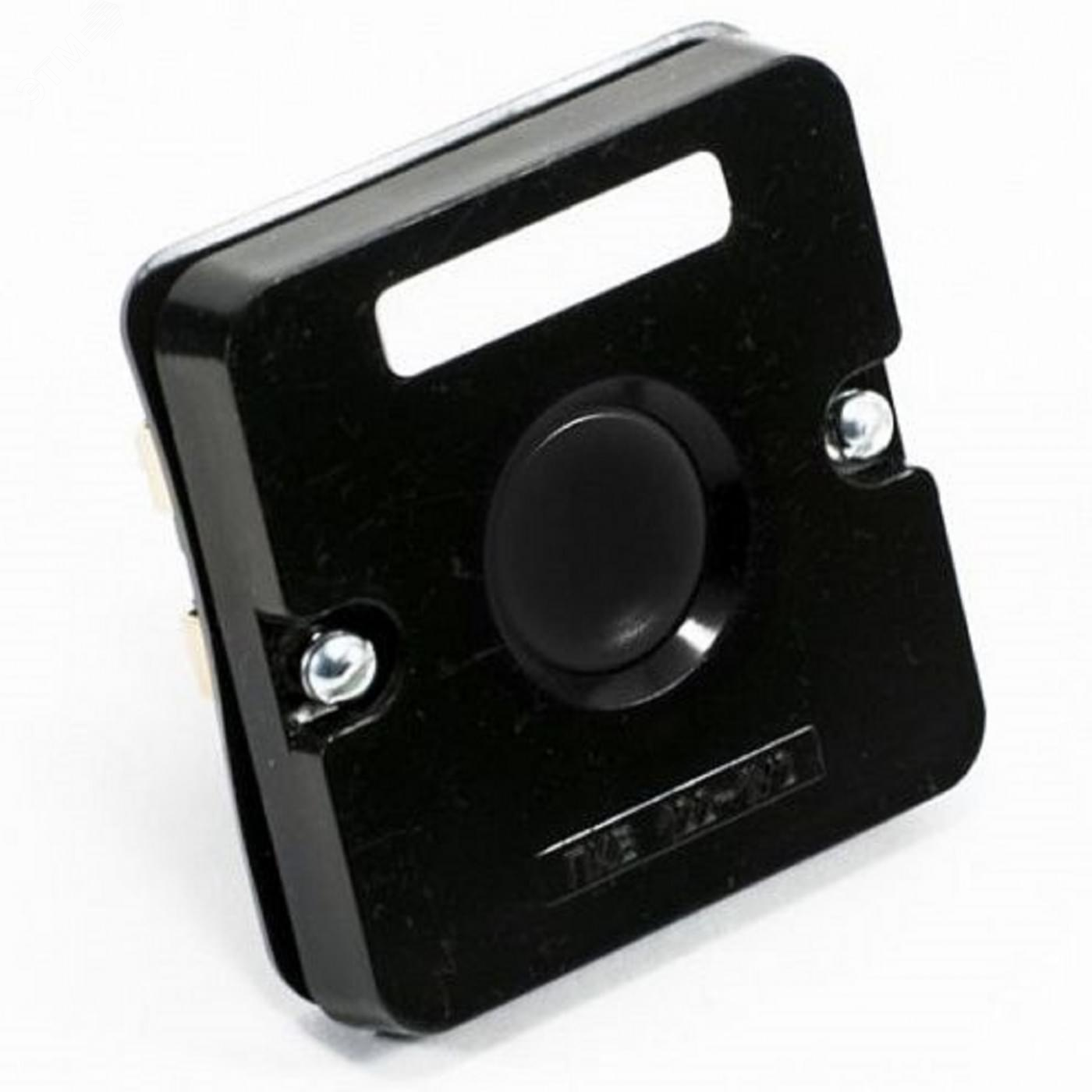 Изображение товара Пост кнопочный ПКЕ 122/1 черная кнопка для коммутации до 660 В 10 А IP54