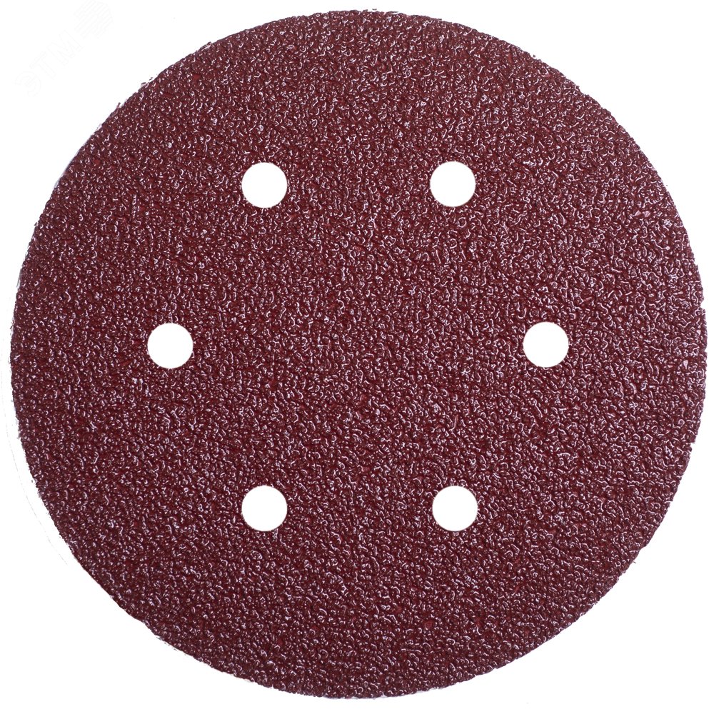 Изображение товара Диск шлифовальный Velcro 6 отверствий 150мм Р40 5шт для дерева и металла