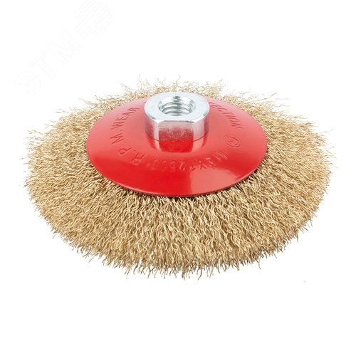 Изображение товара Щётка коническая М14 из латунированной проволоки 125мм (шт)
