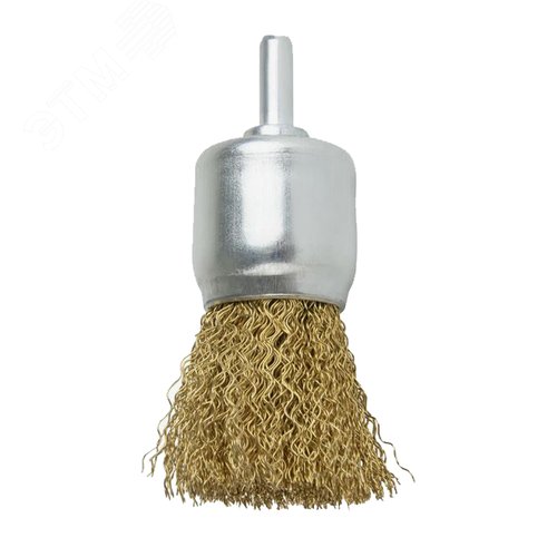 Изображение товара Щётка-венчик для дрели из латунированной проволоки 25мм (шт)