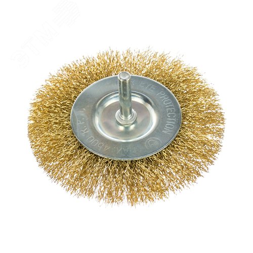 Изображение товара Щётка дисковая для дрели из латунированной проволоки 60мм (шт)