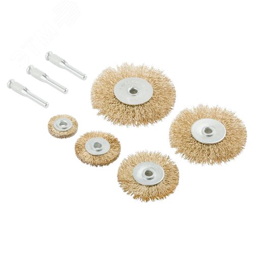 Изображение товара Набор щёток из латунированной проволоки 25,38,50,65,75мм (шт)