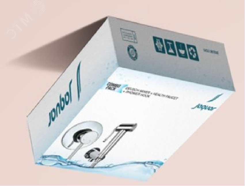 Изображение товара Комплект гигиенического душа 4 в 1 с встроенным смесителем Хром JAQUAR