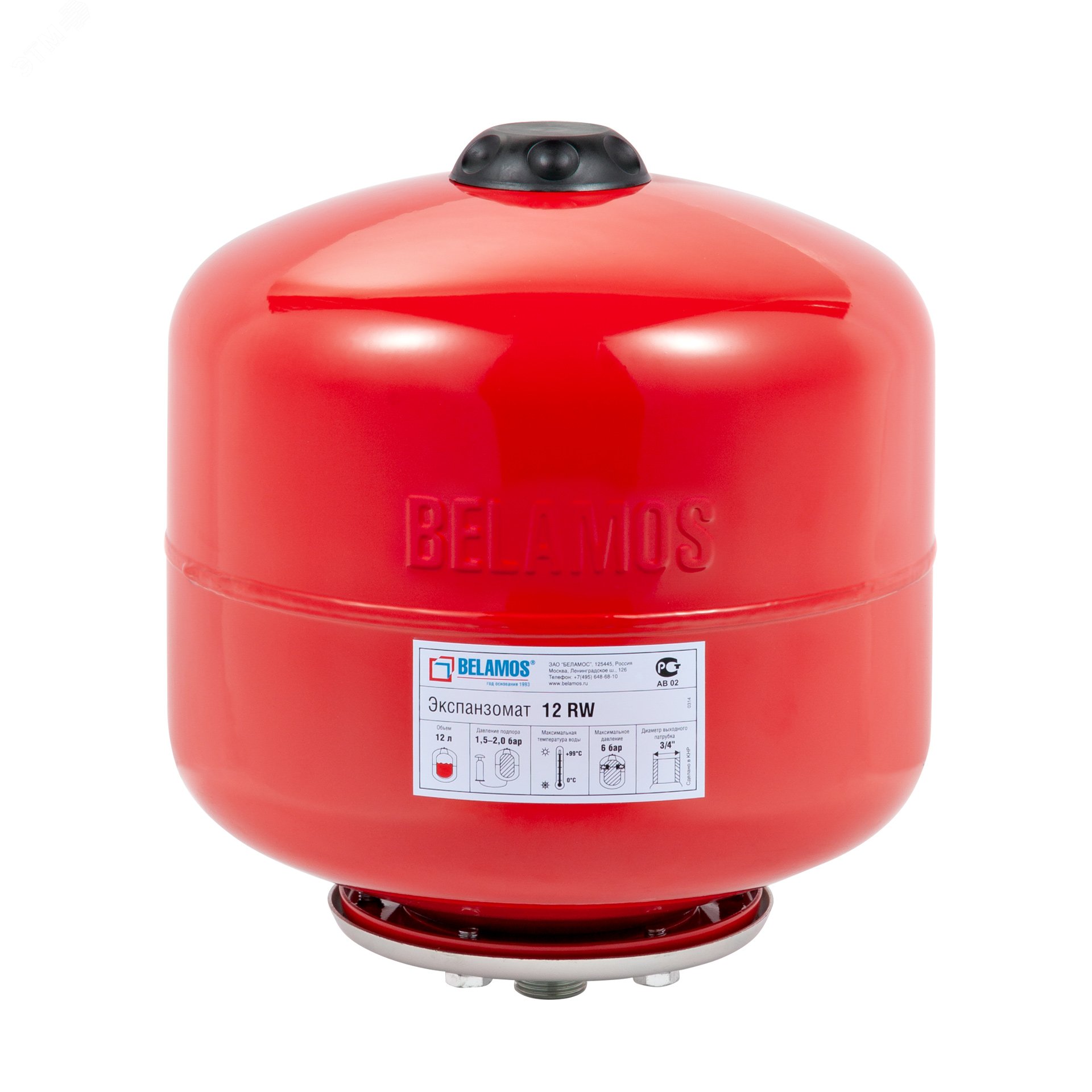 Изображение товара Бак расширительный 12RW, красный, подвесной, 12л, 6бар (шт)