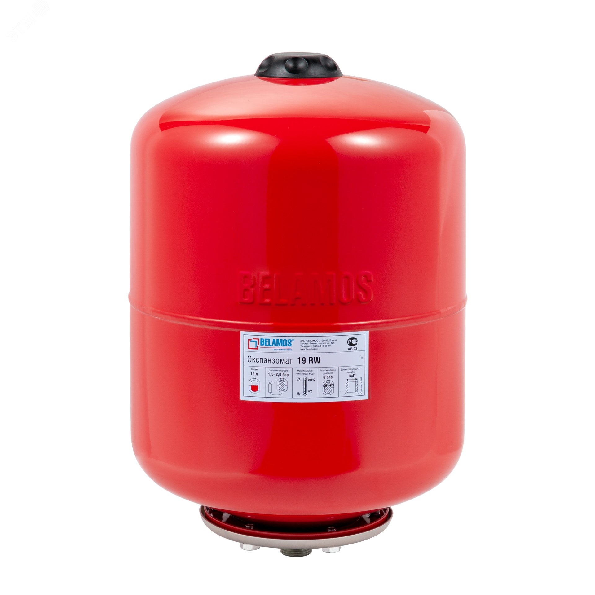 Изображение товара Бак расширительный 19RW Belamos, 19 л, 6 бар, вертикальный