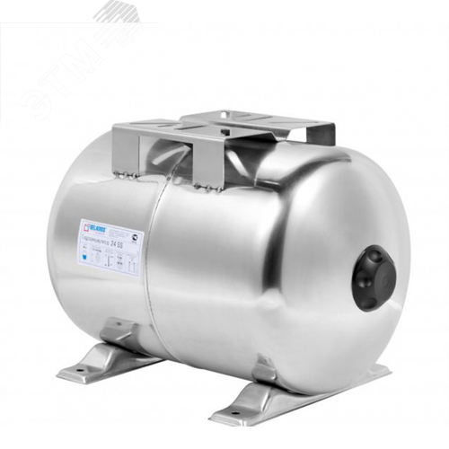 Изображение товара Гидроаккумулятор 24SS нерж.сталь, горизонтальный, 24л, 10бар (шт)