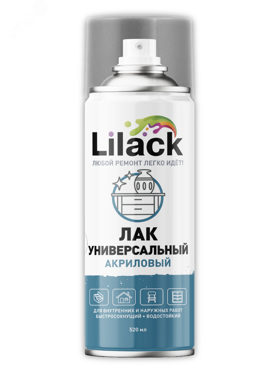 Изображение товара Лак аэрозольный LILACK 520 мл бесцветный глянцевый