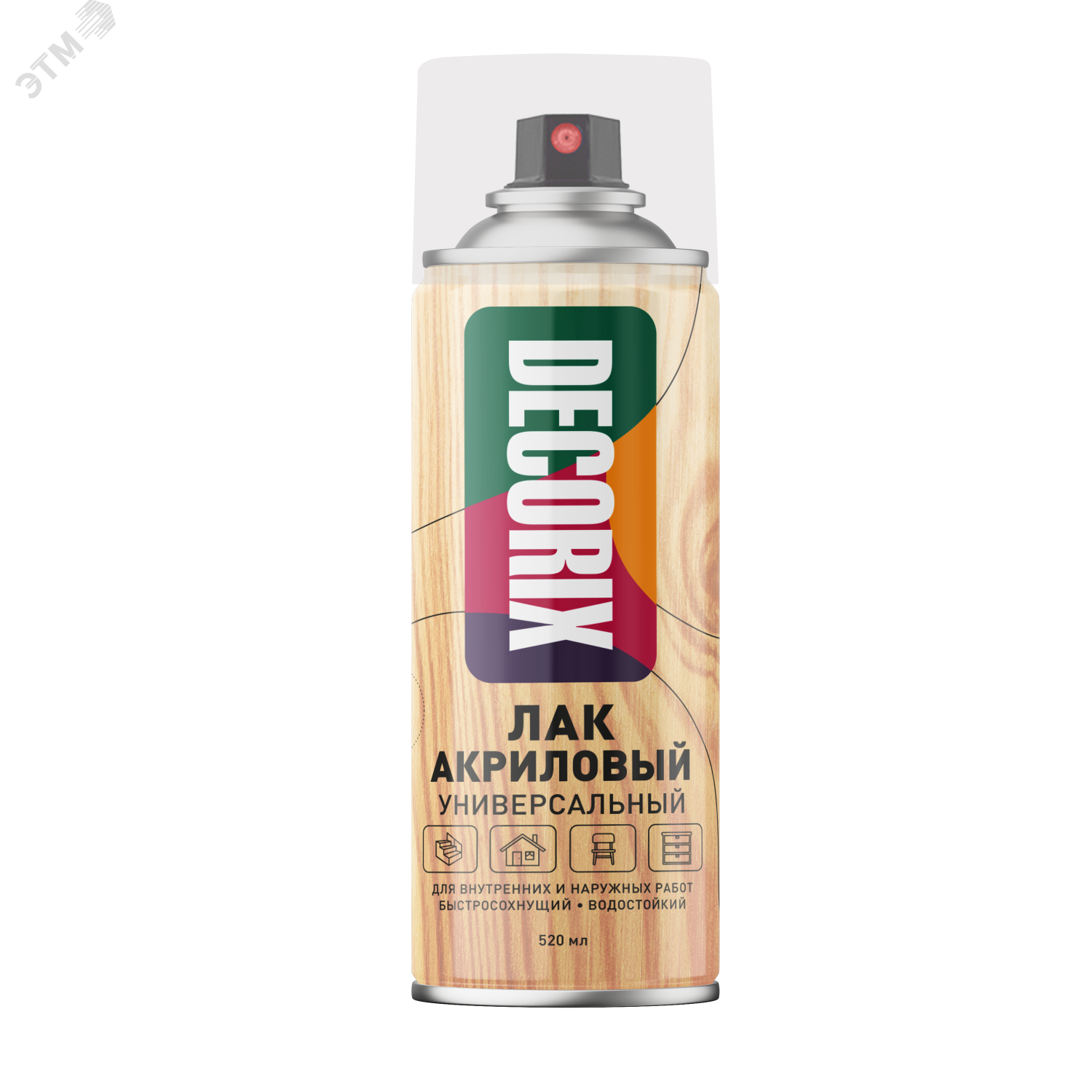 Изображение товара Лак аэрозольный DECORIX 520 мл бесцветный матовый для мебели и декора