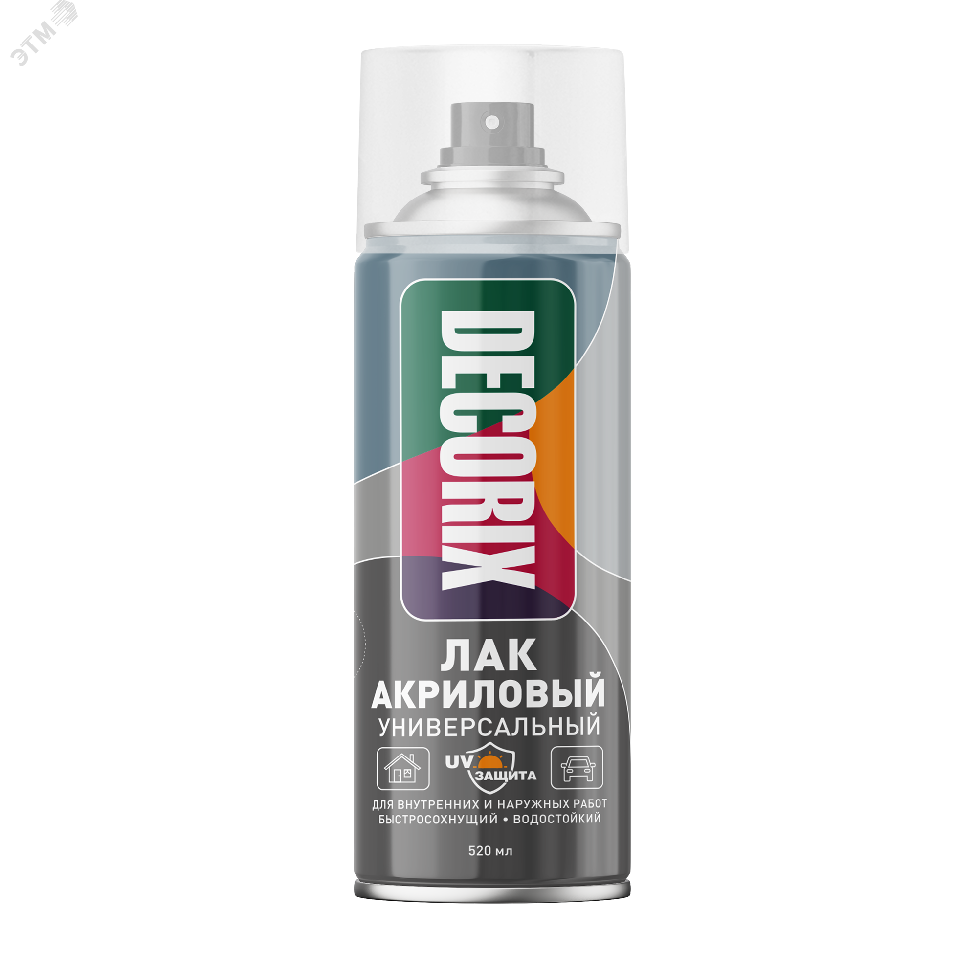 Изображение товара Лак аэрозольный DECORIX 520 мл с UV-защитой бесцветный