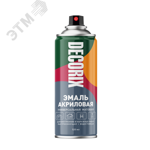 Изображение товара Эмаль аэрозольная универсальная 520 мл, красный матовый (шт)