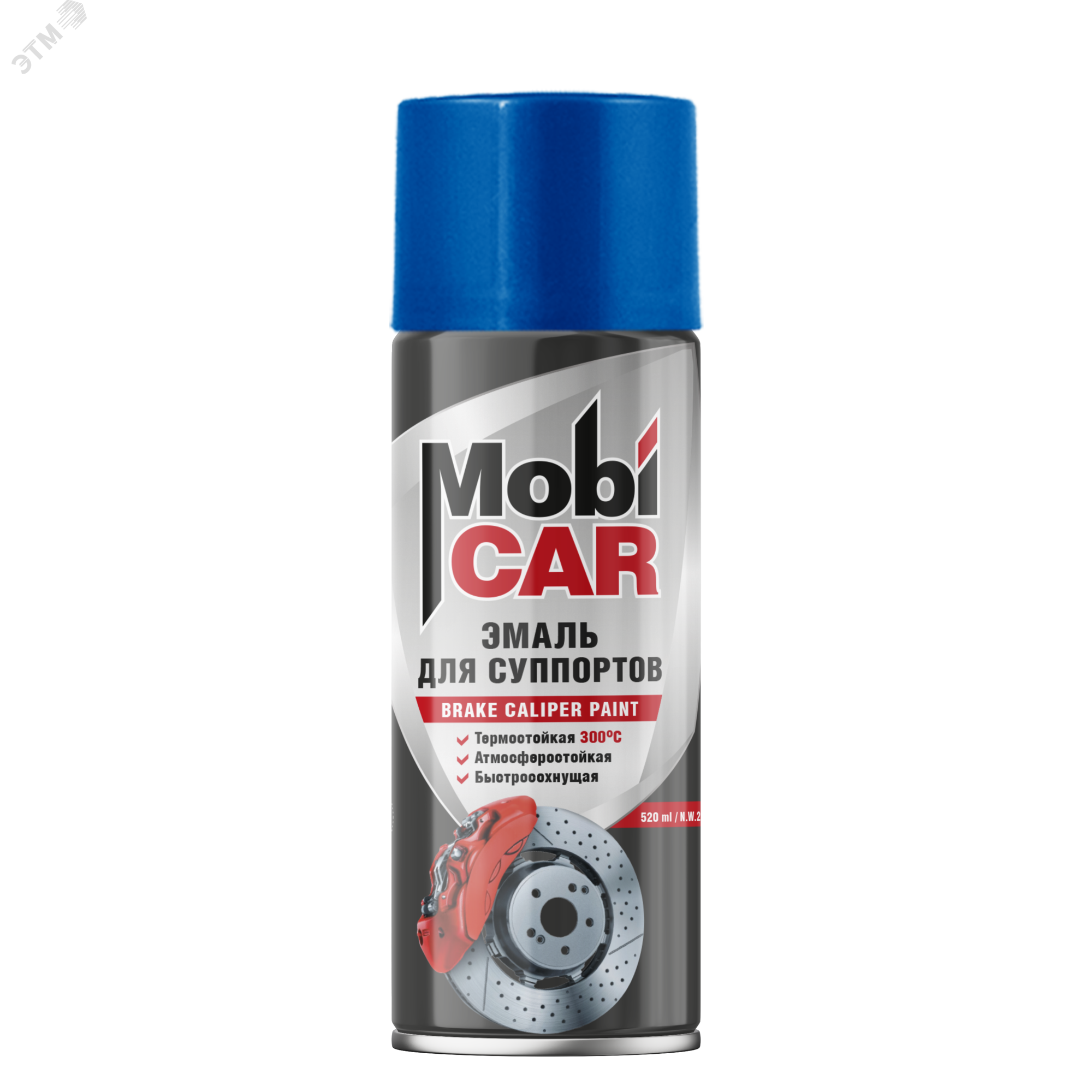 Изображение товара Эмаль аэрозольная для суппортов MobiCAR термостойкая синий 520 мл