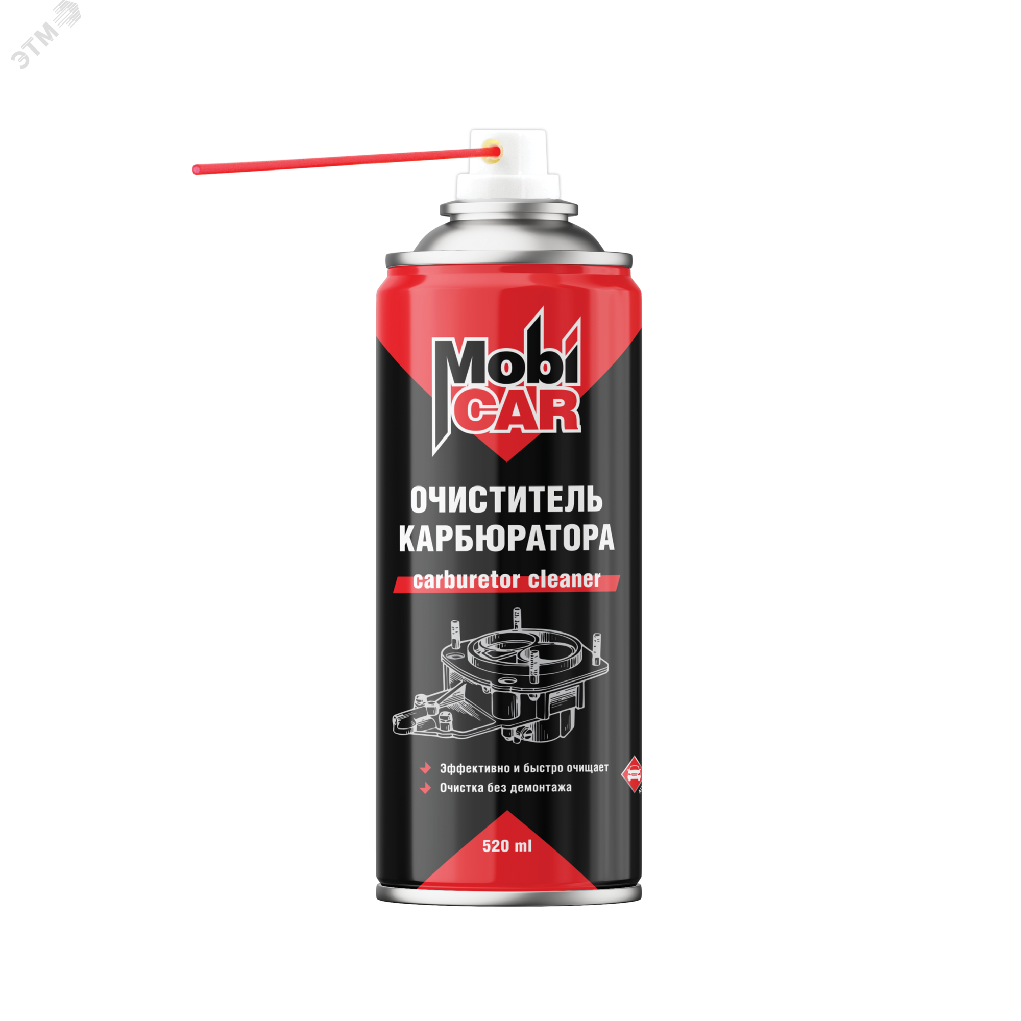 Изображение товара Очиститель карбюратора MobiCAR 520 мл для восстановления работы двигателя
