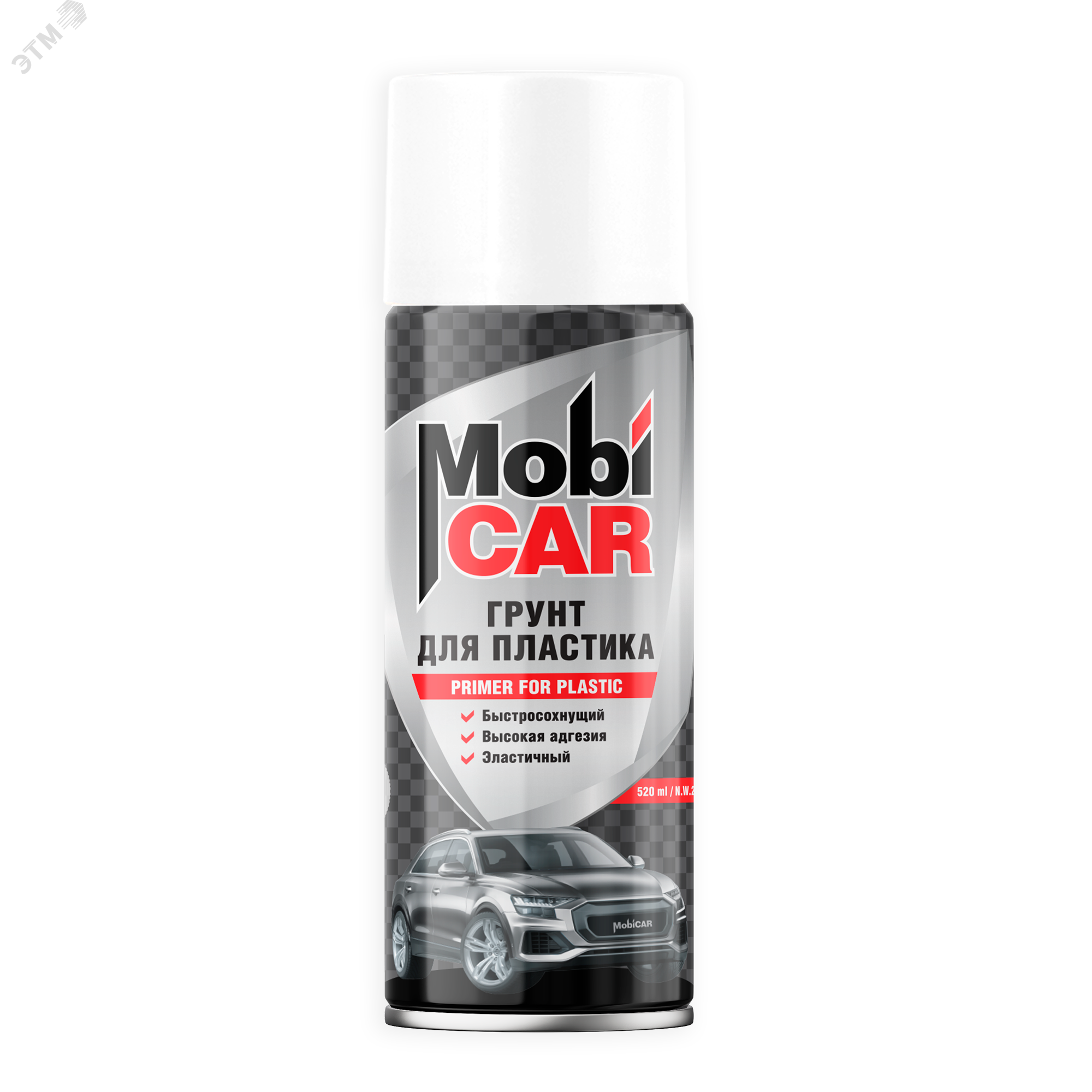 Изображение товара Грунт аэрозольный для пластика MobiCAR 520 мл белый