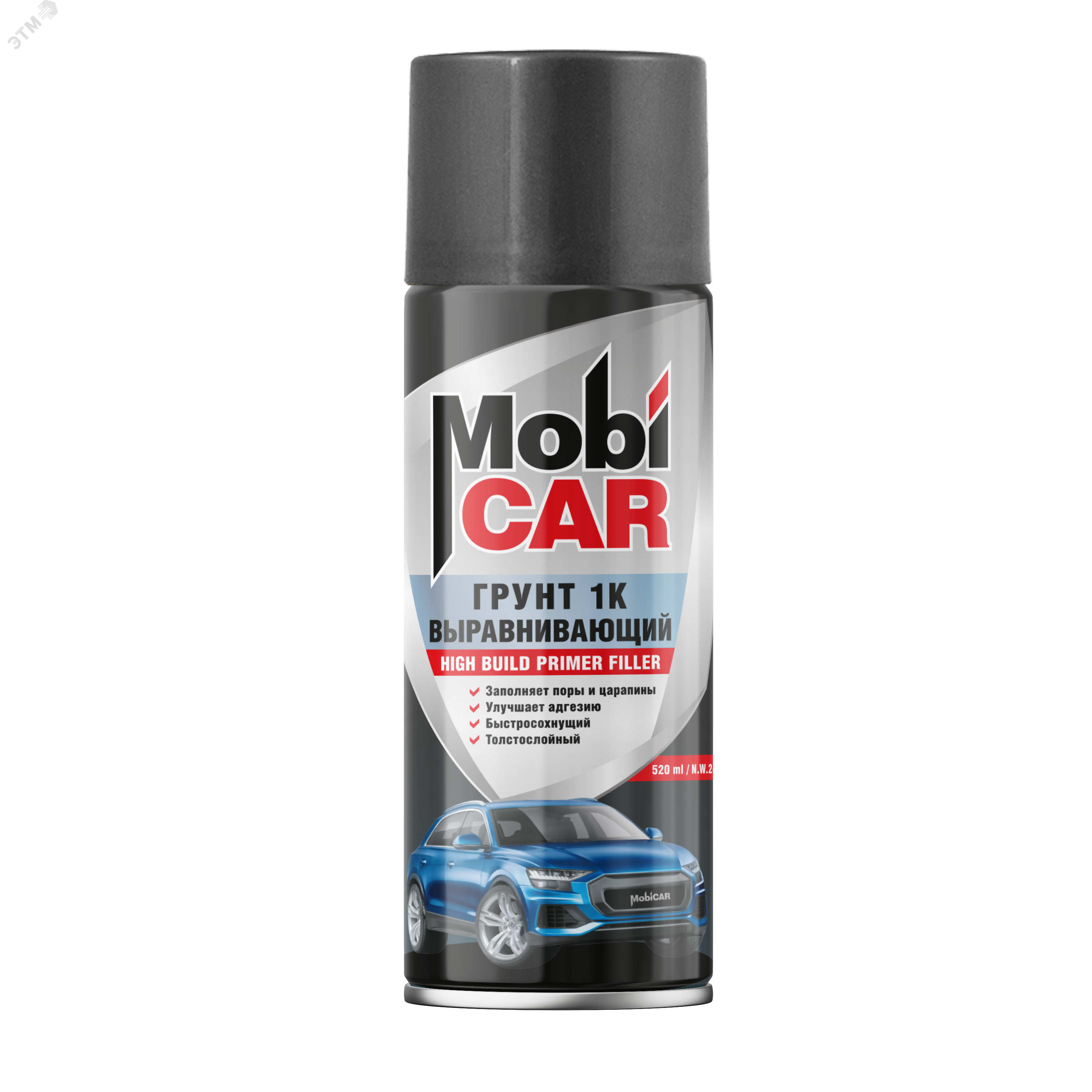 Изображение товара Грунт аэрозольный выравнивающий MobiCar 520 мл серый
