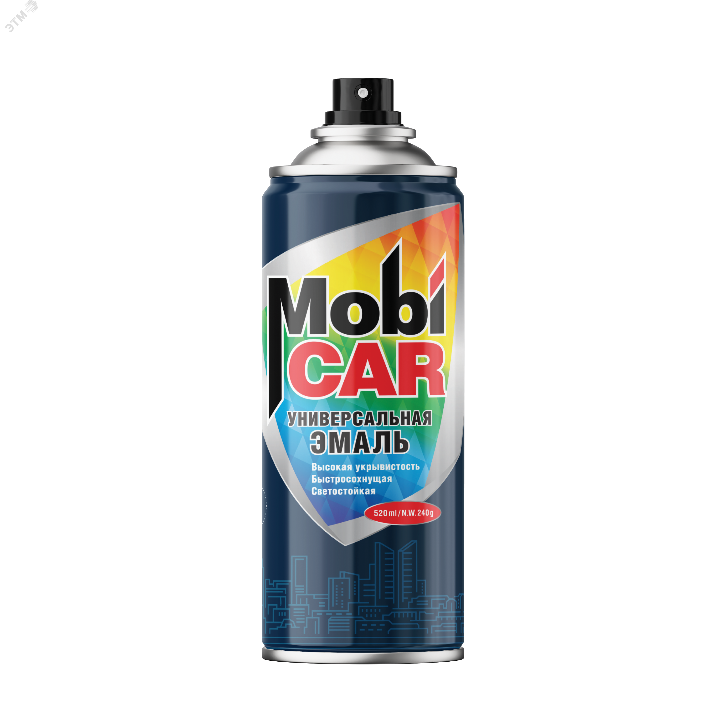 Изображение товара Эмаль аэрозольная MobiCAR 520мл RAL 7024 графитовый серый