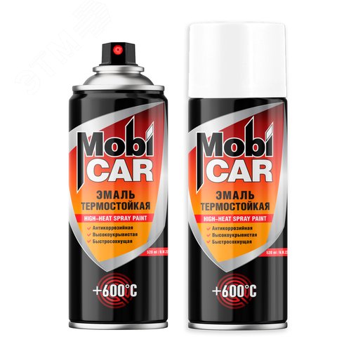 Изображение товара Эмаль аэрозольная термостойкая +600°С 520 мл, сигнальный белый RAL 9003 (шт)